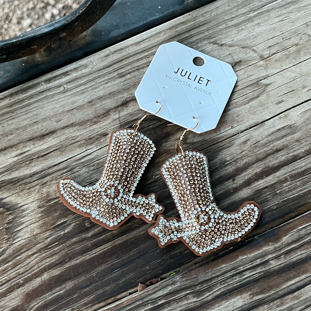 Sparkling Boot Earrings